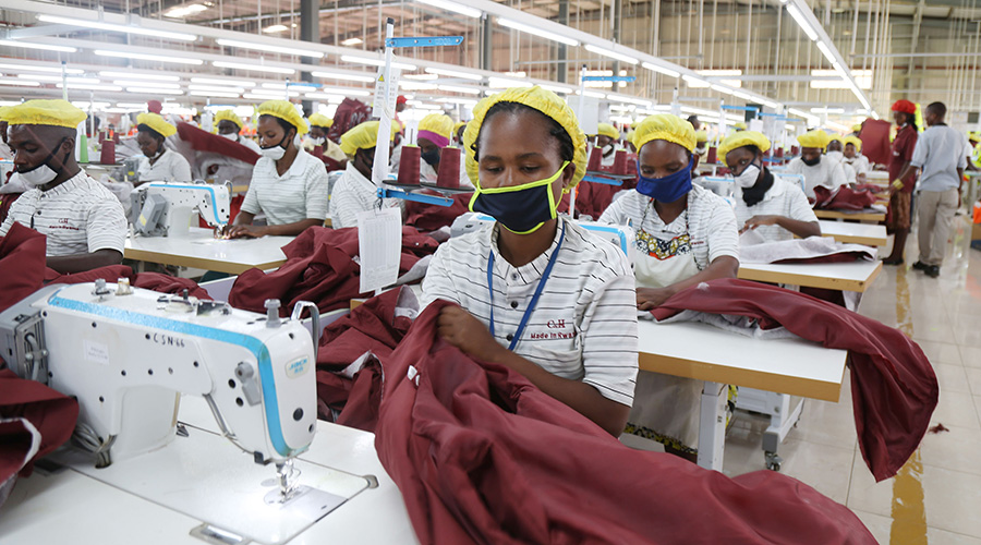 ch garment factory workers at kigali special economic zone