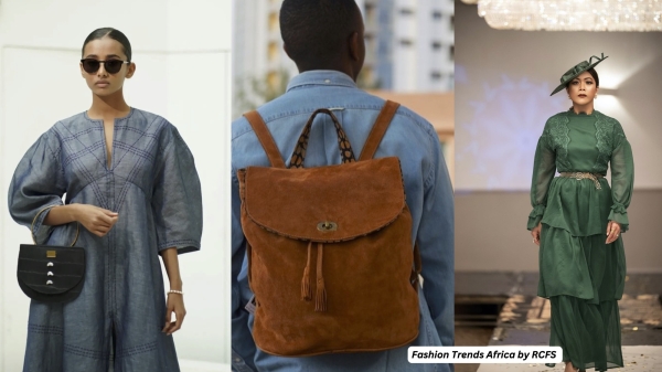 IN THE PHOTO; from left collection made by Asantii, A bag made by Dokmai Rwanda and  A green collection  made by BethAle London [Photo Credit:ASFW2024]