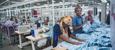 Ethiopian Workers inside a Clothing Factory [PHOTO NT]
