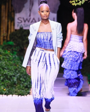 Rwanda&#039;s Top Model Gabriella Umurisa on the runway during the SFW 2023  (Photo SFW2023)