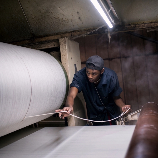 Employee inside the UTEXRWA ( PHOTO- Diana Zeyneb)