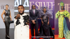 PHOTO: Jolly Mutesi-Miss Rwanda 2016, Rwandaise ´s top musician The Ben, and Nigerian singer, songwriter and producer Runtown with Sherrie Silver and former model Sandrine Mucyo during The Silver Gala 2024, at Kigali Convention Center Auditorium]