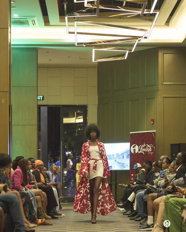 A female runway model on the runway during the Gorilla Fashion Week 2023 (PHOTO INYARWANDA)