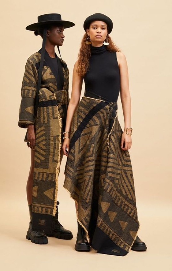 [PHOTO: Collection and print fabrics by Mille Collines, fashion brand born in Rwanda and operates in South Africa]